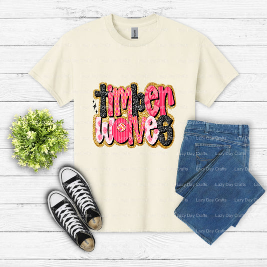 Timberwolves Mascot – Fan Gear DTF Transfer (view 1 of 2) – by Lazy Day Crafts – DTF Transfers – DTF Transfers, Premade DTF