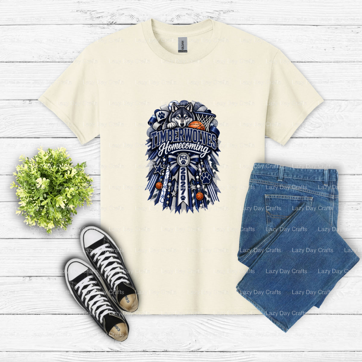 Timberwolves School Mums – DTF Transfer (view 1 of 2) – by Lazy Day Crafts – DTF Transfers – DTF Transfers, custom apparel