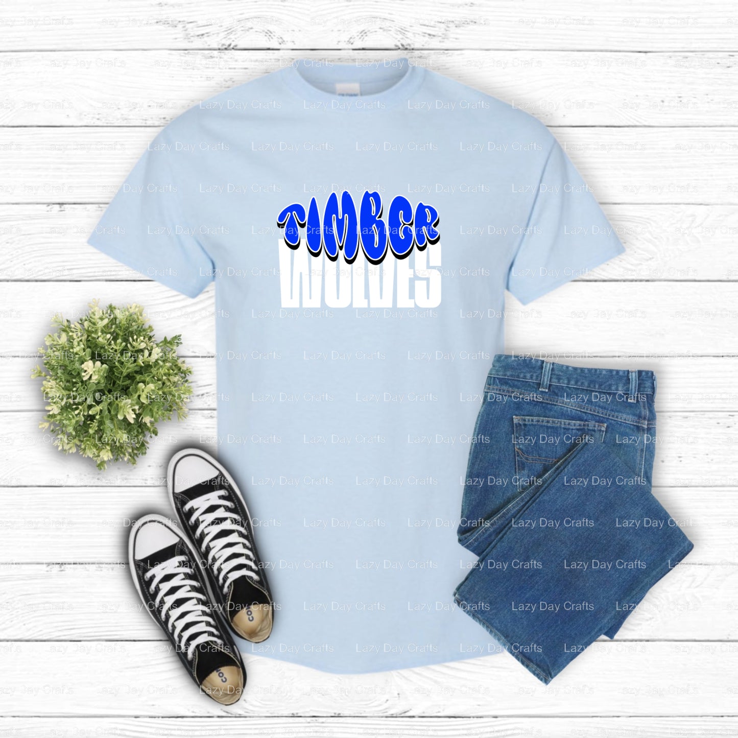 Timberwolves – School Spirit DTF Transfer (view 1 of 2) – by Lazy Day Crafts – DTF Transfers – School Spirit, Mascot DTF T...