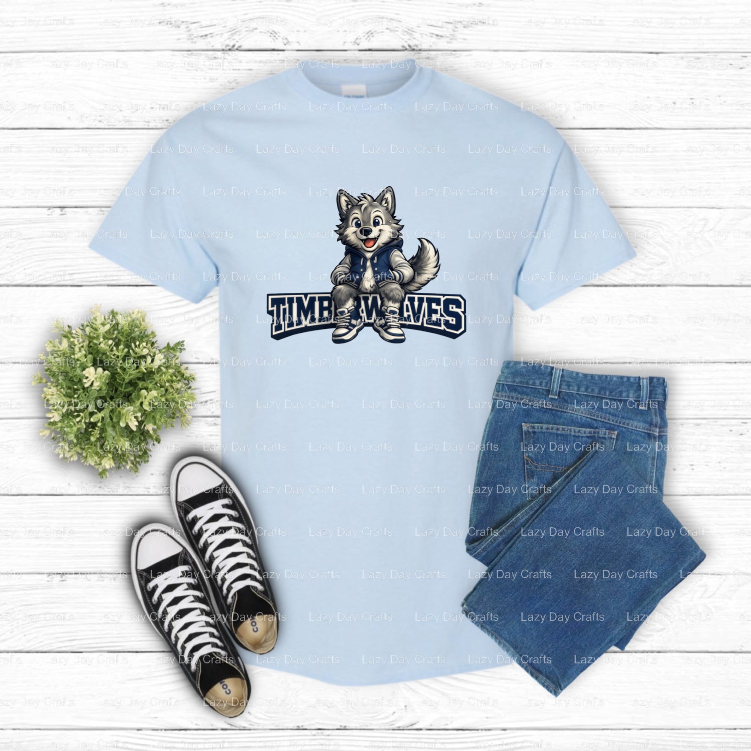 TIMBERWOLVES – School Spirit DTF Transfer (view 1 of 2) – by Lazy Day Crafts – DTF Transfers – School Spirit, Premade DTF