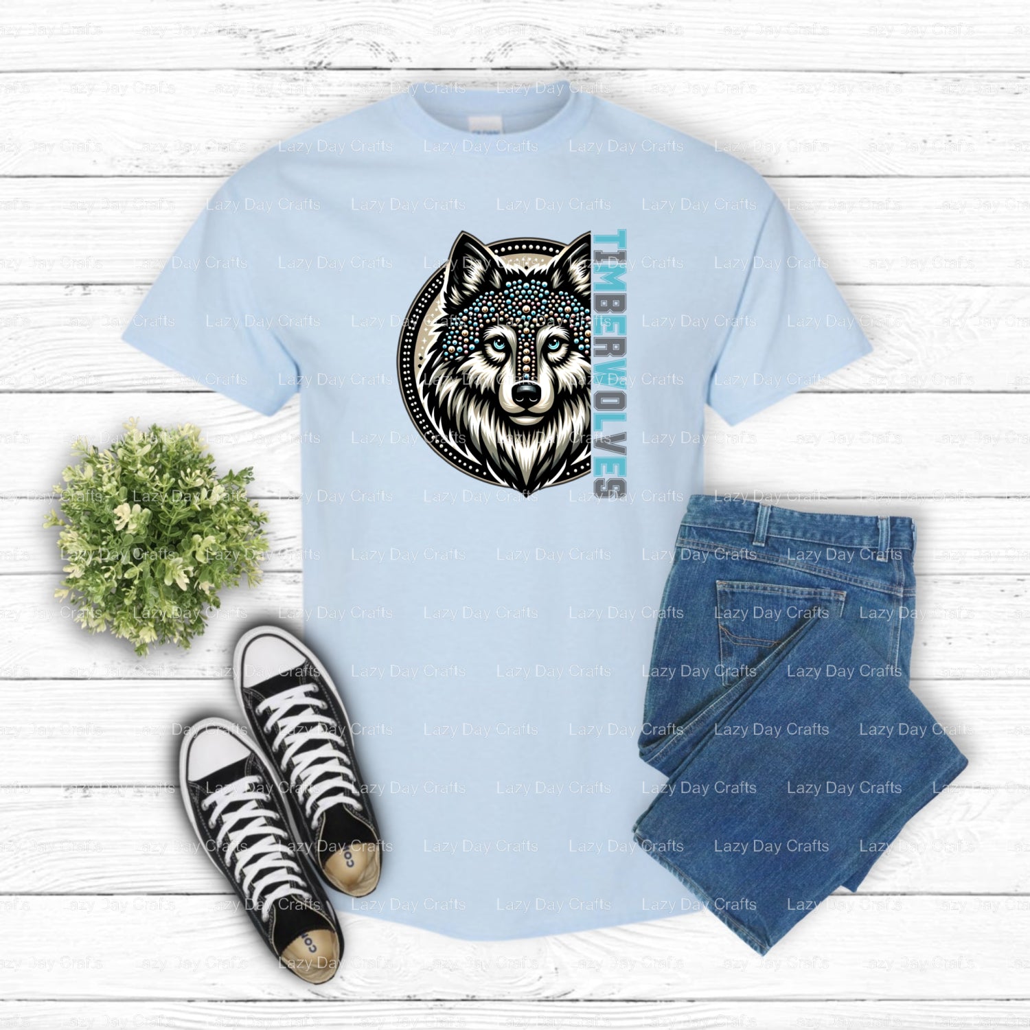 TIMBERWOLVES – School Spirit DTF Transfer (view 1 of 2) – by Lazy Day Crafts – DTF Transfers – DTF Transfers, Premade DTF