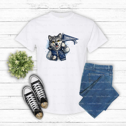TIMBERWOLVES – School Spirit DTF Transfer (view 1 of 2) – by Lazy Day Crafts – DTF Transfers – School Spirit, Mascot DTF T...