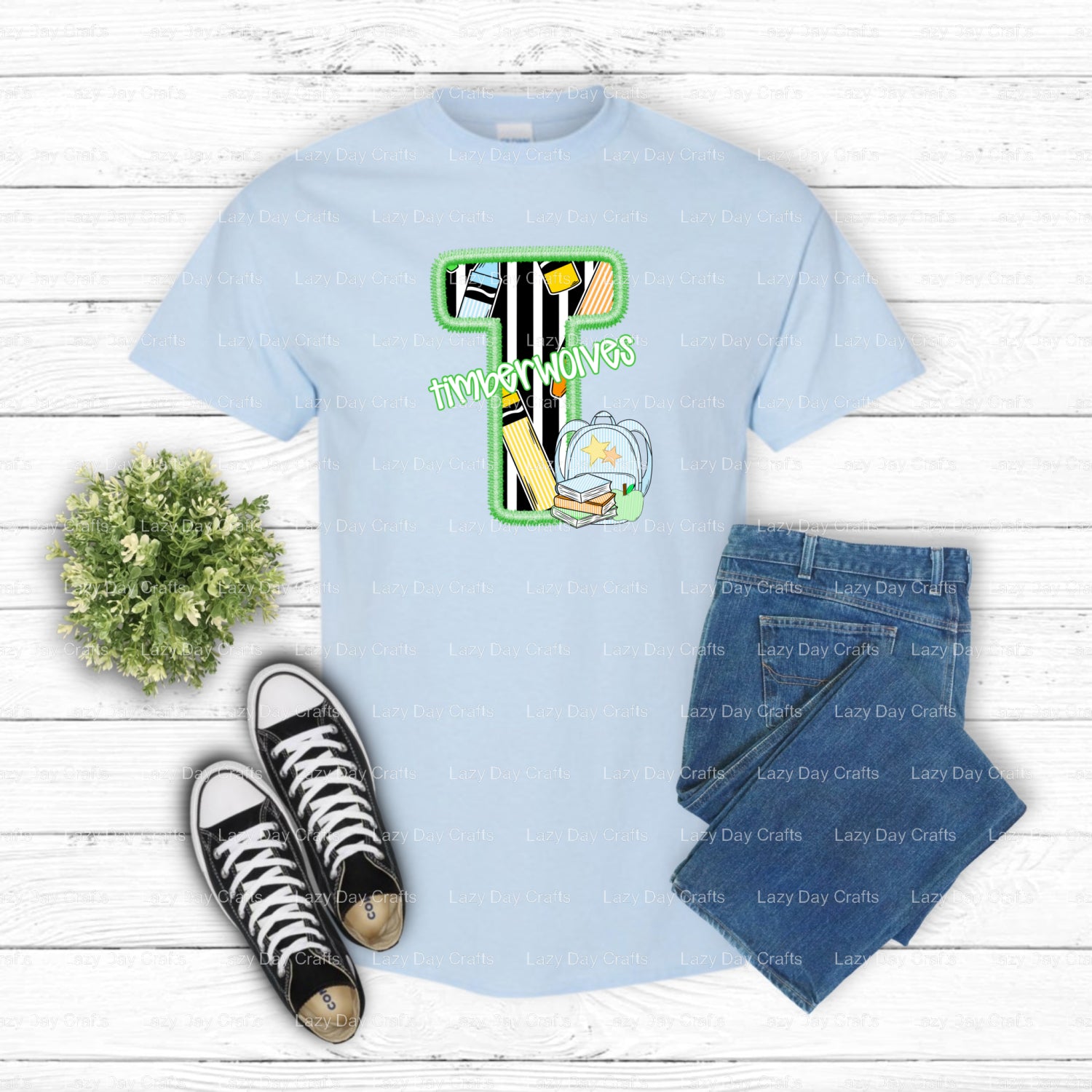 TIMBERWOLVES School Spirit – DTF Transfer (view 1 of 2) – by Lazy Day Crafts – DTF Transfers – DTF Transfers, Premade DTF