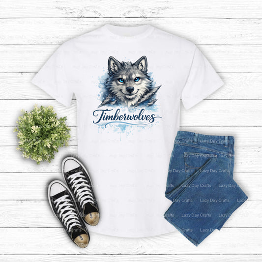 Timberwolves – School Spirit DTF Transfer (view 2 of 2) – by Lazy Day Crafts – DTF Transfers – School Spirit, School Spirit