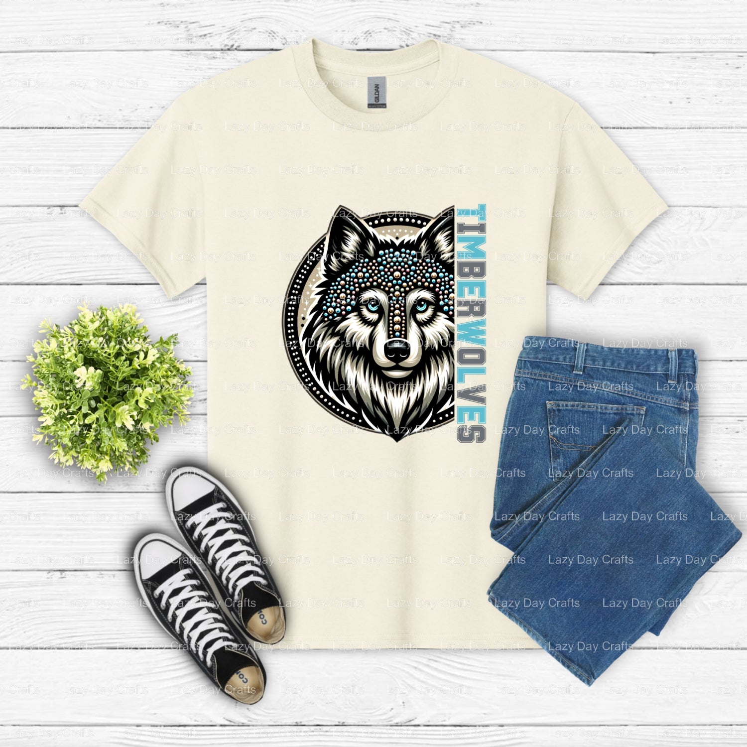TIMBERWOLVES – School Spirit DTF Transfer (view 2 of 2) – by Lazy Day Crafts – DTF Transfers – DTF Transfers, Premade DTF