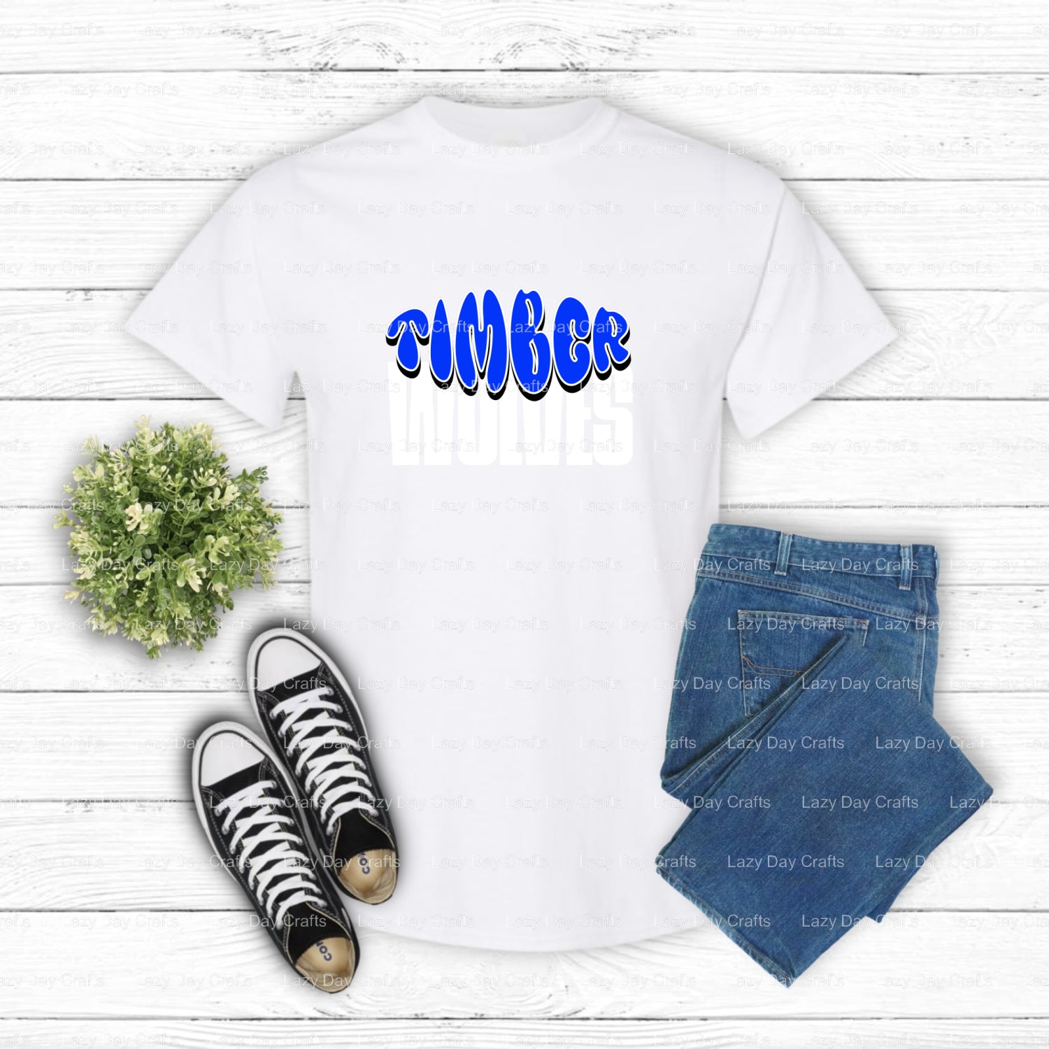 Timberwolves – School Spirit DTF Transfer (view 2 of 2) – by Lazy Day Crafts – DTF Transfers – School Spirit, Mascot DTF T...