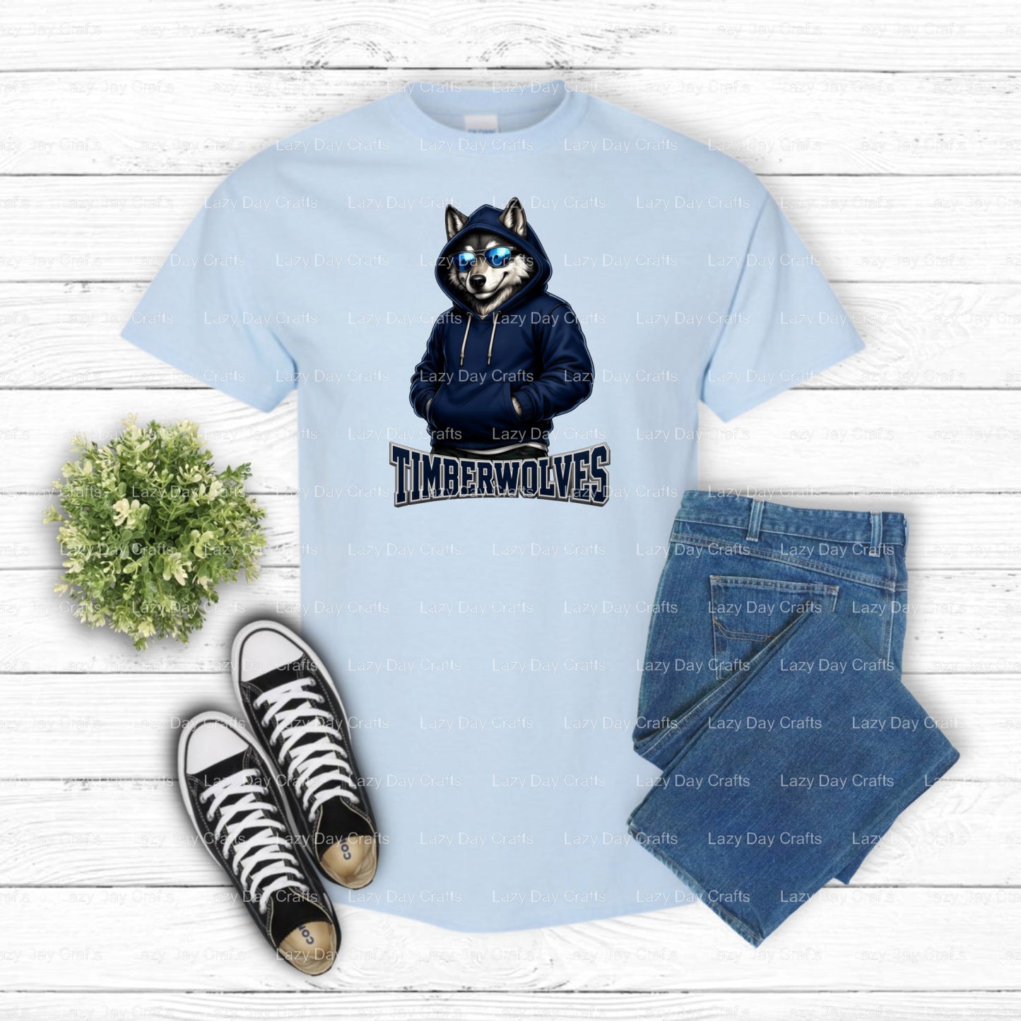 Timberwolves – School Spirit, Mascot DTF Transfer (view 1 of 2) – by Lazy Day Crafts – DTF Transfers – School Spirit, Masc...