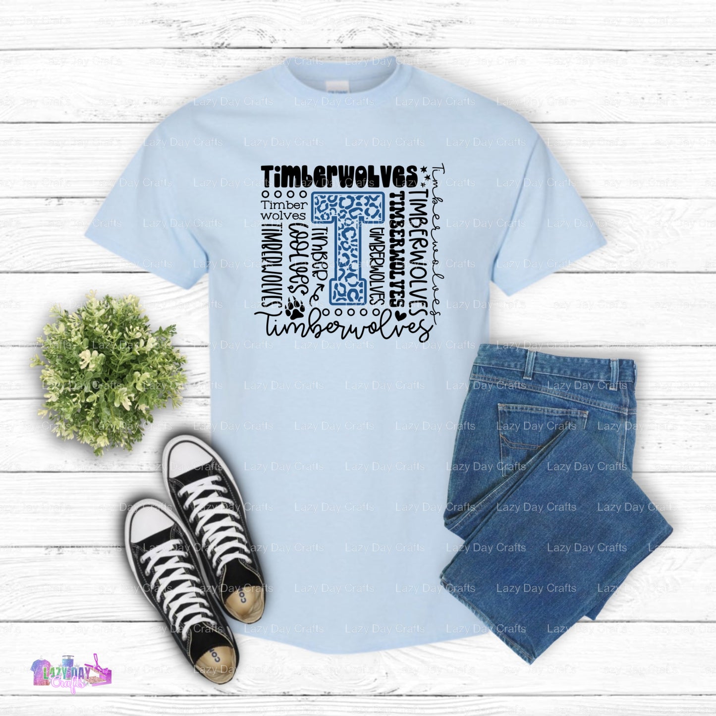 TIMBERWOLVES Typography Collage – NBA DTF Transfer (view 1 of 2) – by Lazy Day Crafts – DTF Transfers – Sports, NBA