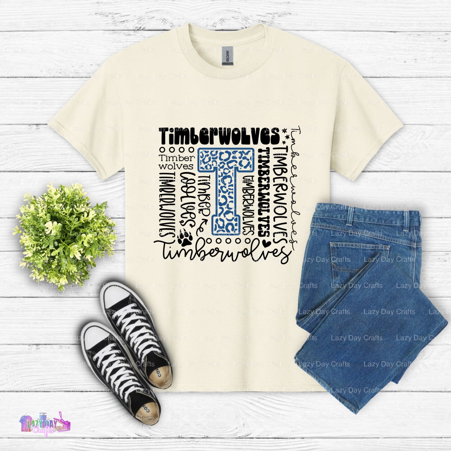 TIMBERWOLVES Typography Collage – NBA DTF Transfer (view 2 of 2) – by Lazy Day Crafts – DTF Transfers – Sports, NBA