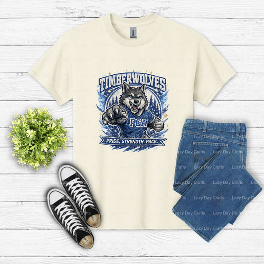 Timberwolves Wolf Head – Fan Gear DTF Transfer (view 1 of 2) – by Lazy Day Crafts – DTF Transfers – DTF Transfers, Premade...