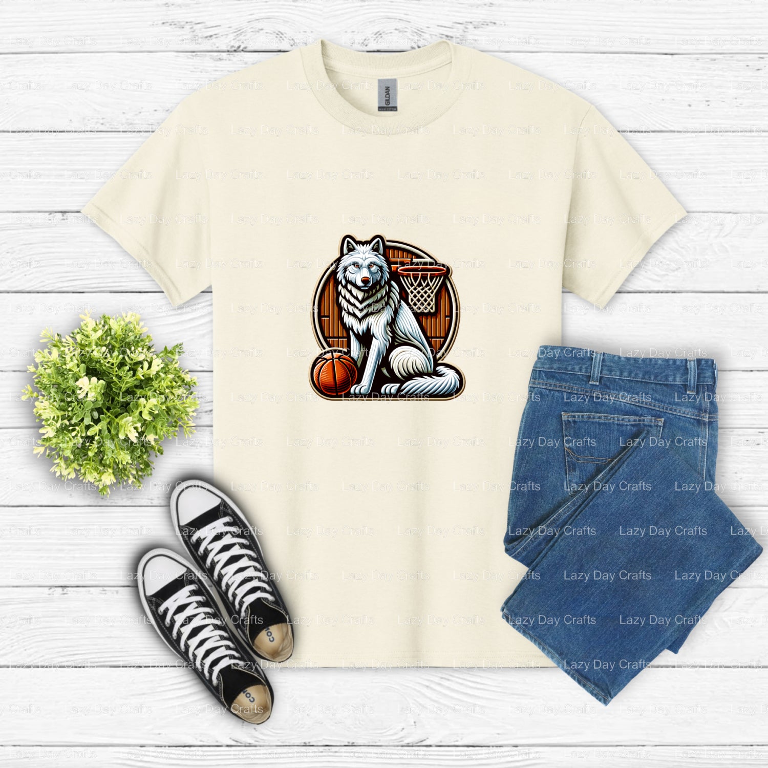 TIMBERWOLVES Wolf Head – Fan Gear DTF Transfer (view 2 of 2) – by Lazy Day Crafts – DTF Transfers – DTF Transfers, Premade...