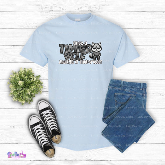 Timberwolves Wolf Head Logo – Basketball Fan DTF Transfer (view 1 of 2) – by Lazy Day Crafts – DTF Transfers – Sports Fan...