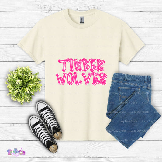 TIMBERWOLVES Wolf Head – Sports Fan DTF Transfer (view 2 of 2) – by Lazy Day Crafts – DTF Transfers – Sports Fan, Apparel...