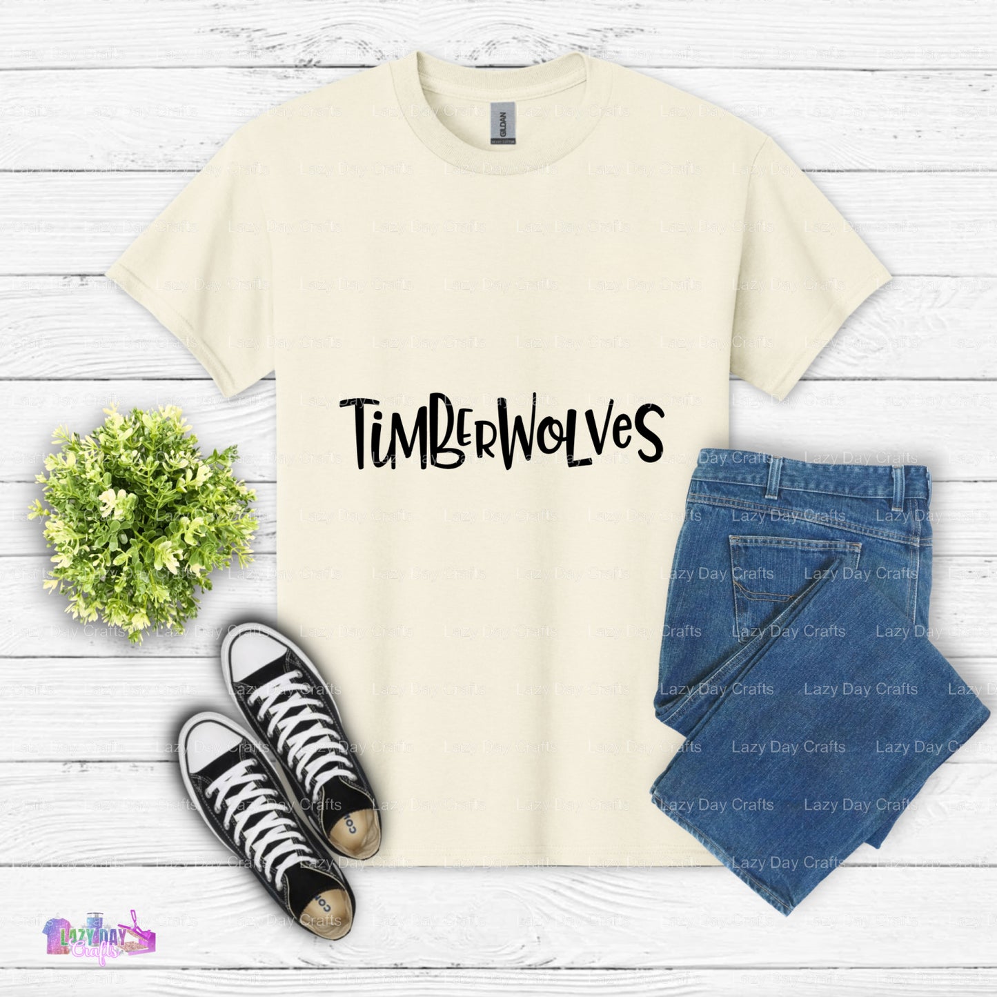 TIMBERWOLVES Wordmark – NBA DTF Transfer (view 2 of 2) – by Lazy Day Crafts – DTF Transfers – Timberwolves, NBA