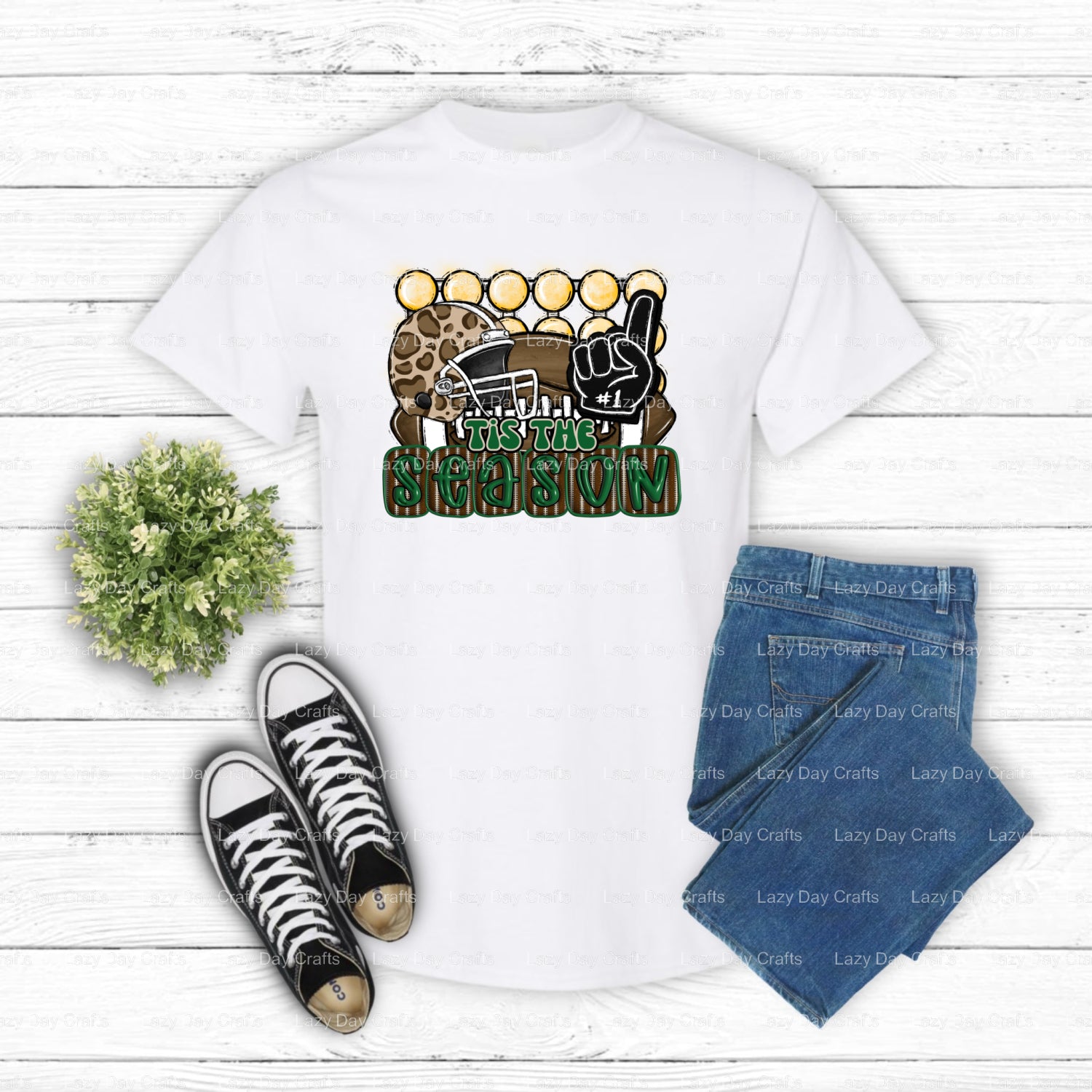 Tis The Season Football – Football DTF Transfer (view 1 of 2) – by Lazy Day Crafts – DTF Transfers – DTF Transfers, custom...