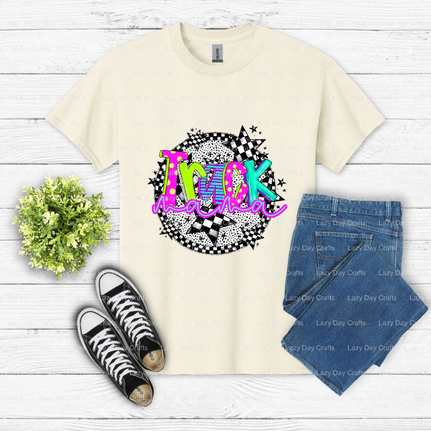 TRACK MAMA – Custom Apparel DTF Transfer (view 2 of 2) – by Lazy Day Crafts – DTF Transfers – DTF Transfers, Premade DTF
