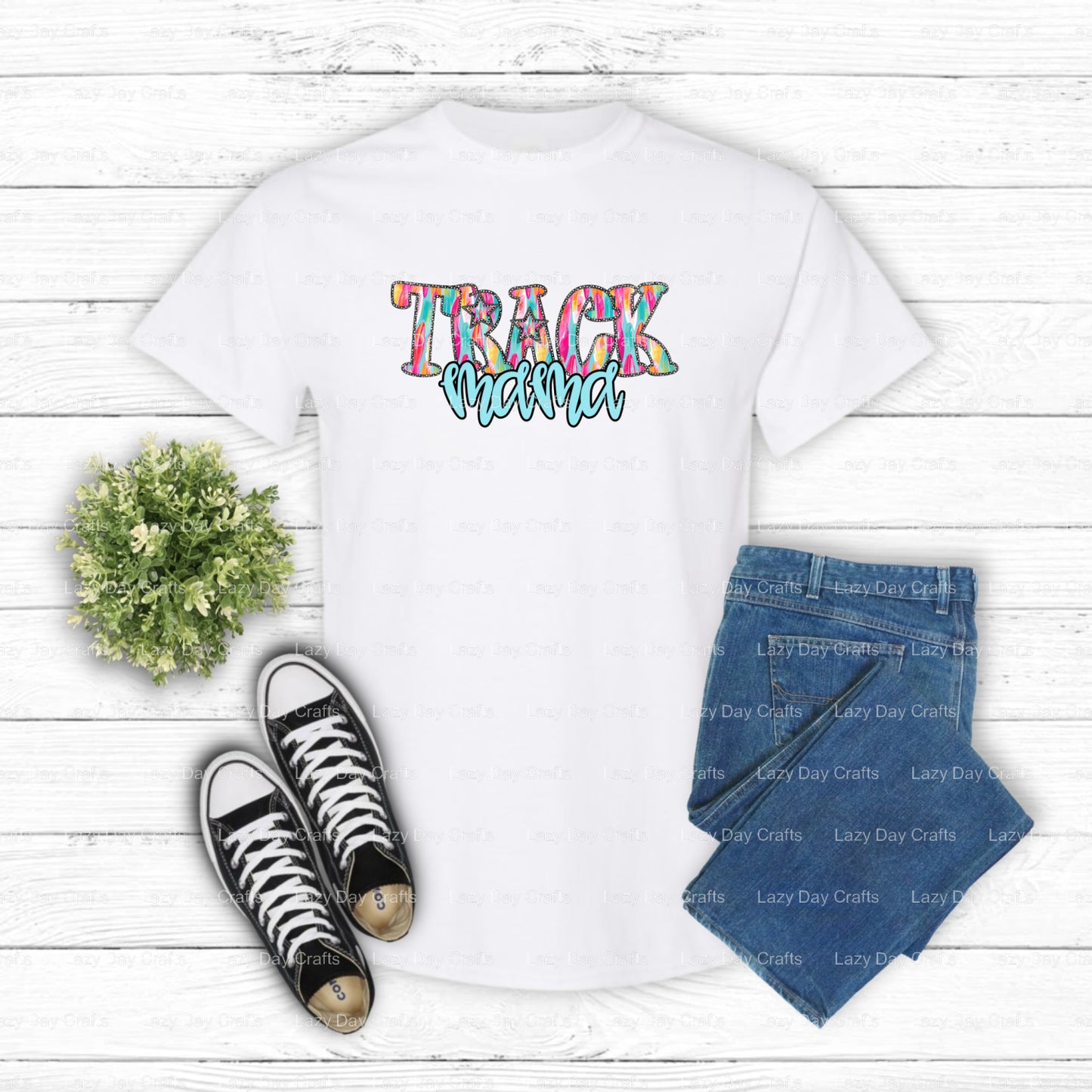 TRACK MAMA Runner – DTF Transfer (view 1 of 2) – by Lazy Day Crafts – DTF Transfers – DTF Transfers, custom apparel