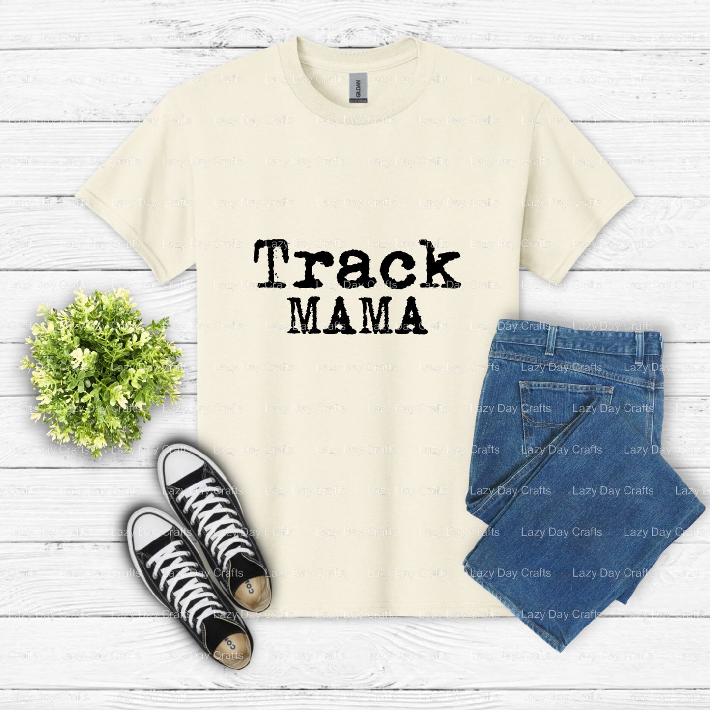 TRACK MAMA – Track DTF Transfer (view 1 of 2) – by Lazy Day Crafts – DTF Transfers – DTF Transfers, Custom Apparel