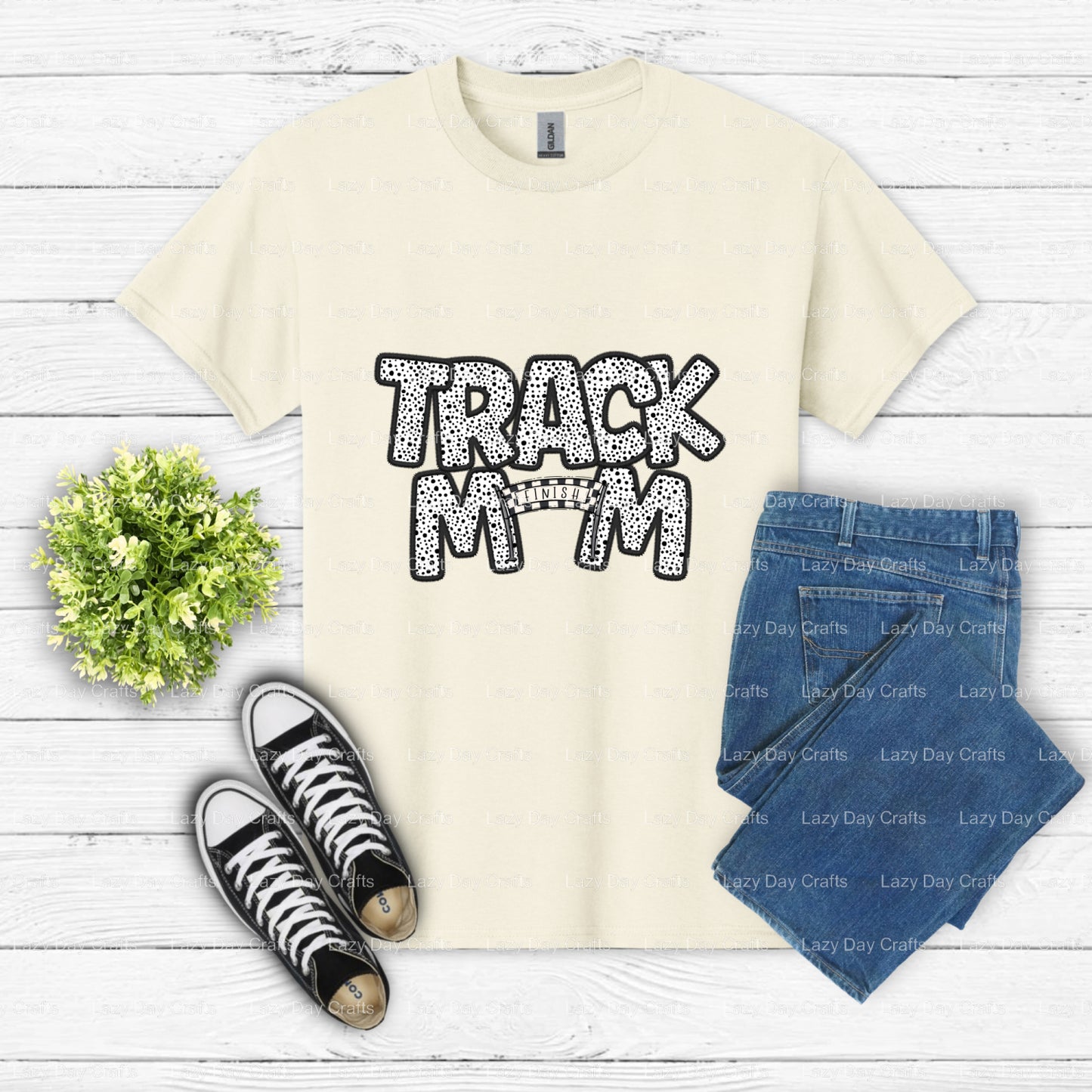 TRACK MOM FINISH – DTF Transfer (view 1 of 2) – by Lazy Day Crafts – DTF Transfers – DTF Transfers, Premade DTF