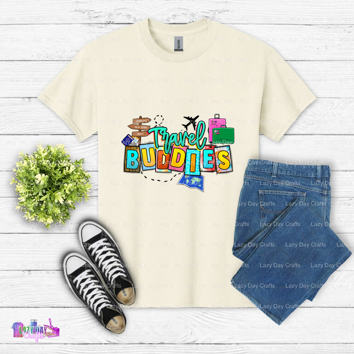 Travel Buddies Family Vacations – DTF Transfer (view 1 of 2) – by Lazy Day Crafts – DTF Transfers – DTF Transfers, custom...
