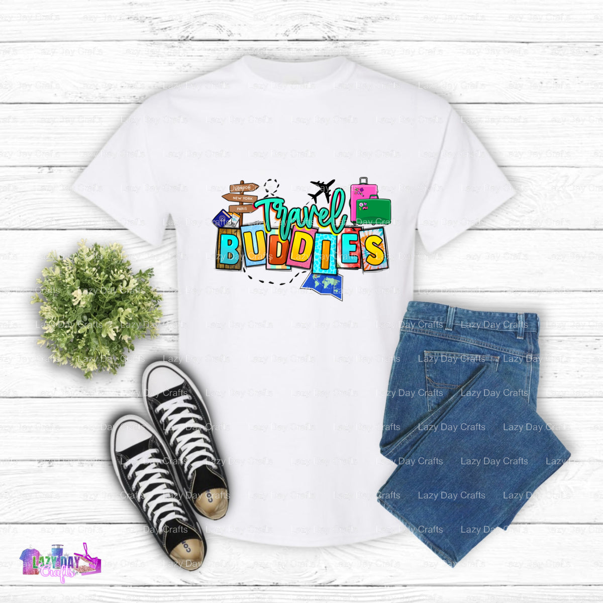 Travel Buddies Family Vacations – DTF Transfer (view 2 of 2) – by Lazy Day Crafts – DTF Transfers – DTF Transfers, custom...