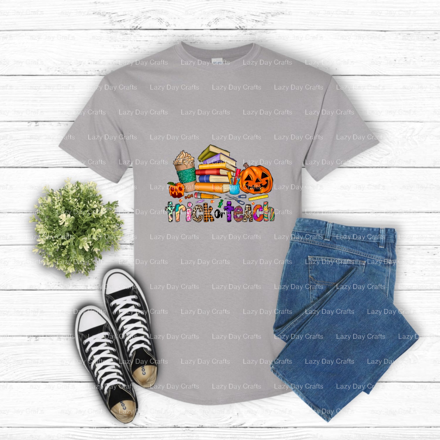 Trick or Teach – DTF Transfer (view 2 of 2) – by Lazy Day Crafts – DTF Transfers – DTF Transfers, Premade DTF