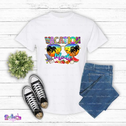 Vacation Mode – Ready To Press DTF Transfer (view 2 of 2) – by Lazy Day Crafts – DTF Transfers – DTF Transfers, Custom App...
