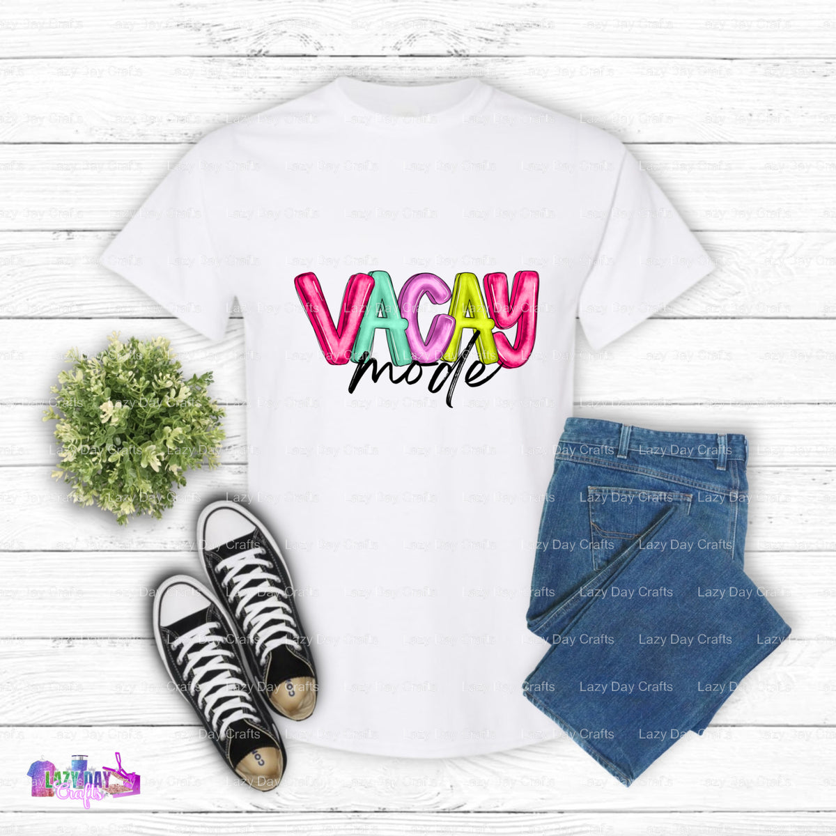 VACAY MODE family vacations – DTF Transfer (view 2 of 2) – by Lazy Day Crafts – DTF Transfers – DTF Transfers, custom apparel