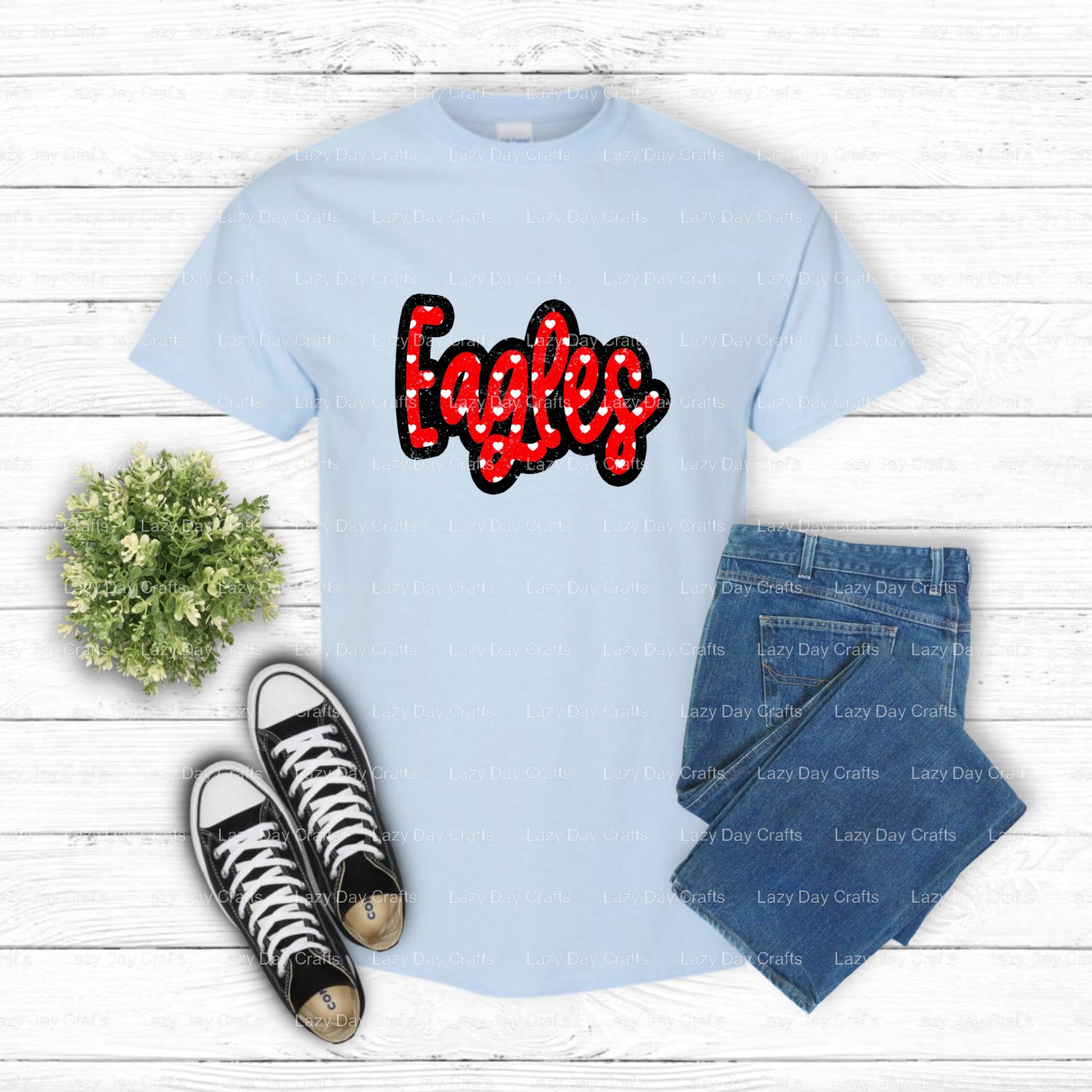 Valentine EAGLES EST. 1978 – School Mascot DTF Transfer (view 1 of 2) – by Lazy Day Crafts – DTF Transfers – School Mascot...