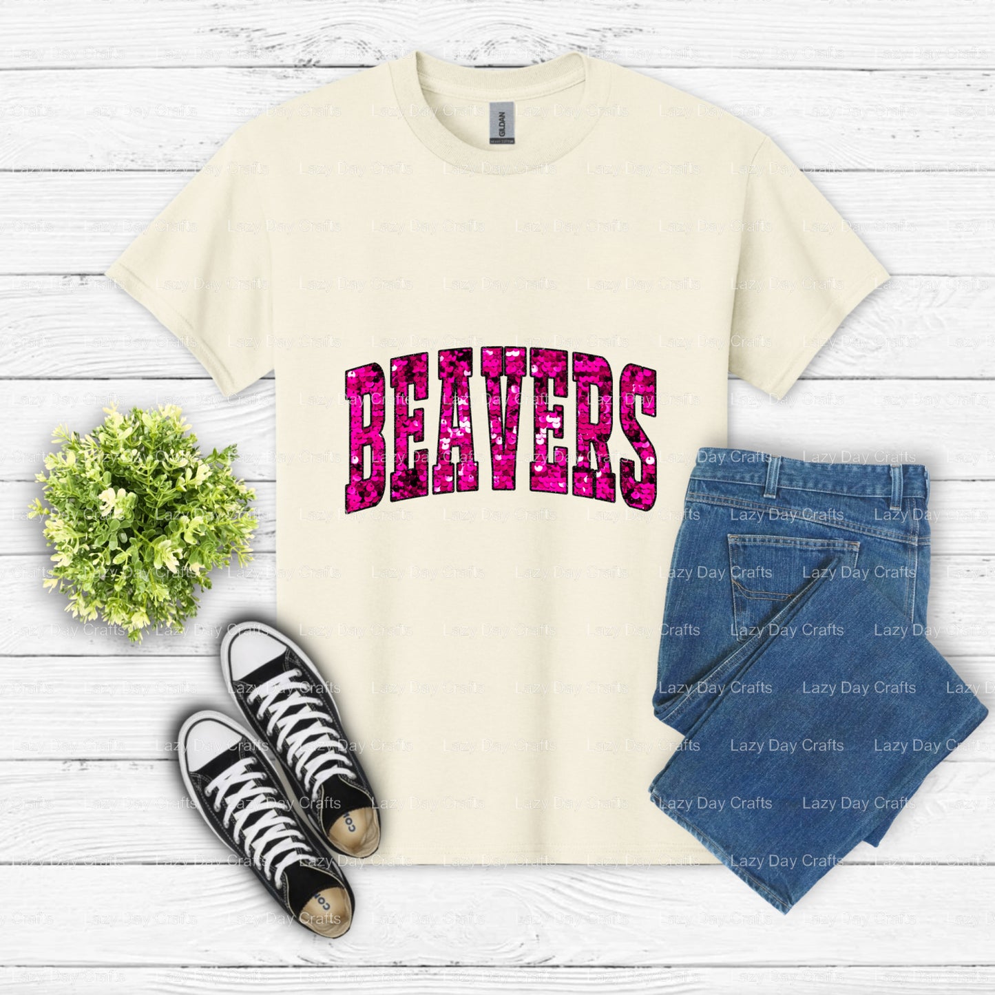 Varsity Beavers – School Mascot DTF Transfer (view 1 of 2) – by Lazy Day Crafts – DTF Transfers – School Mascot, School Sp...