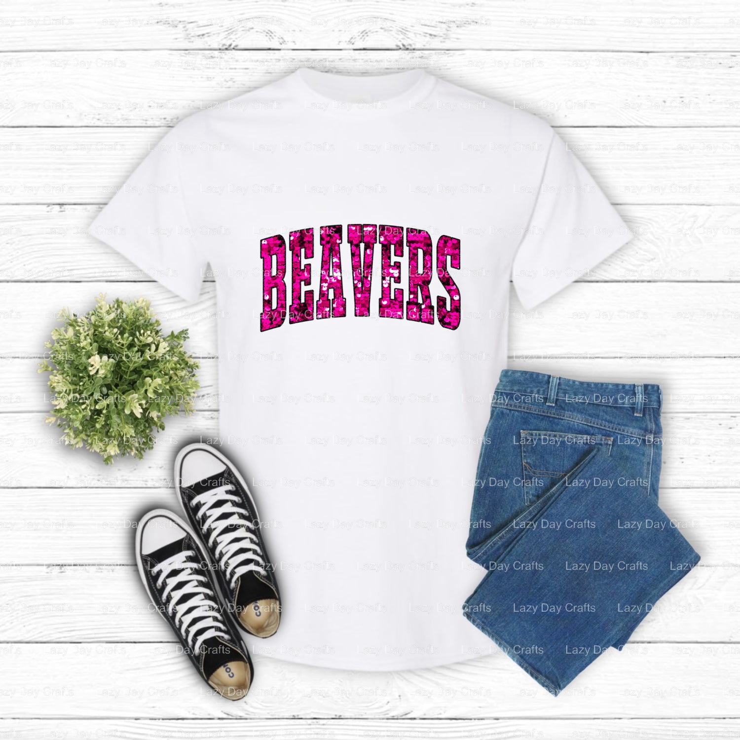 Varsity Beavers – School Mascot DTF Transfer (view 2 of 2) – by Lazy Day Crafts – DTF Transfers – School Mascot, School Sp...