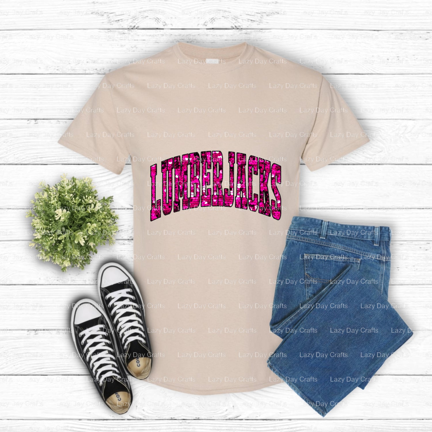 VARSITY LUMBERJACKS – School Mascot DTF Transfer (view 2 of 2) – by Lazy Day Crafts – DTF Transfers – School Spirit, DTF T...