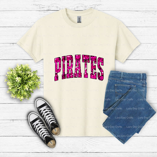 Varsity Pirates Mascot – School Spirit DTF Transfer (view 1 of 2) – by Lazy Day Crafts – DTF Transfers – Pirates, DTF Tran...