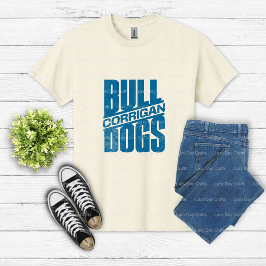 Victory Through Sweat Bulldogs – School Mascot DTF Transfer (view 1 of 2) – by Lazy Day Crafts – DTF Transfers – School Ma...