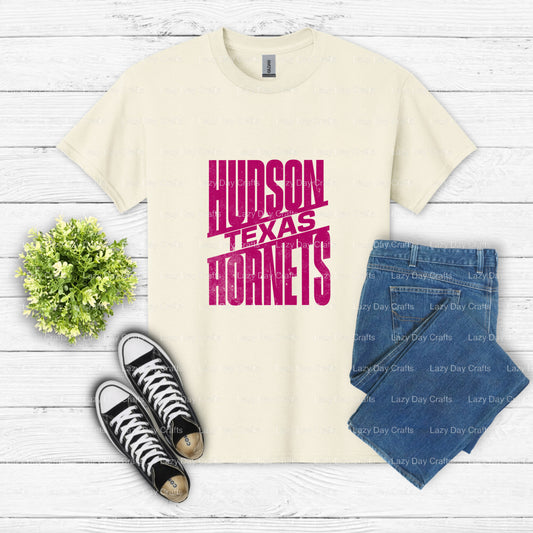 Victory Through Sweat Hornets – School Mascot DTF Transfer (view 1 of 2) – by Lazy Day Crafts – DTF Transfers – School Mas...
