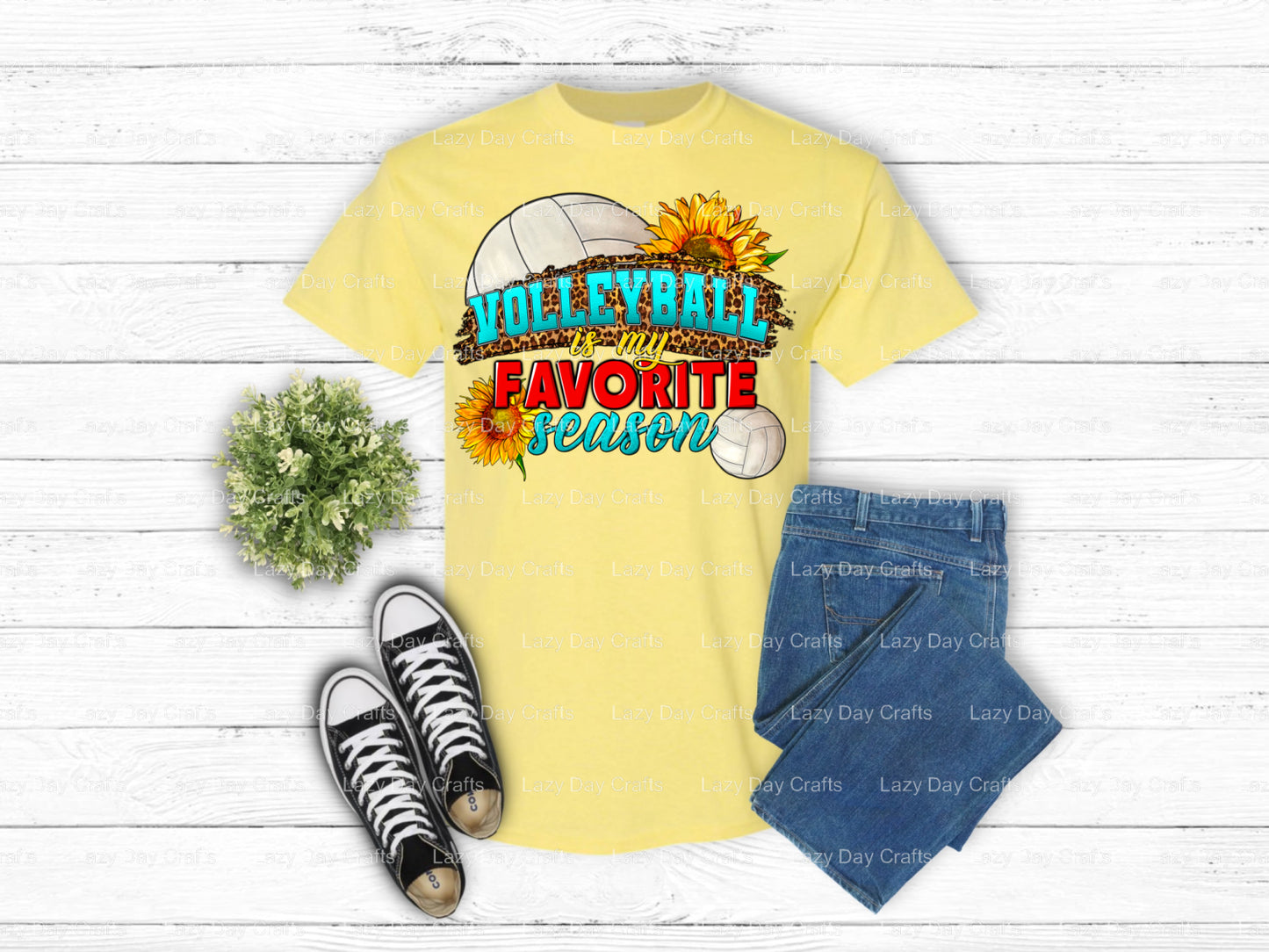 Volleyball Is My Favorite Season – Volleyball DTF Transfer (view 1 of 2) – by Lazy Day Crafts – DTF Transfers – Volleyball...