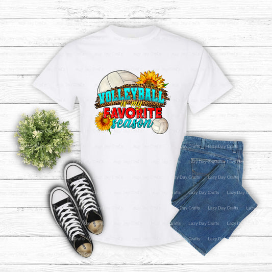 Volleyball Is My Favorite Season – Volleyball DTF Transfer (view 2 of 2) – by Lazy Day Crafts – DTF Transfers – Volleyball...