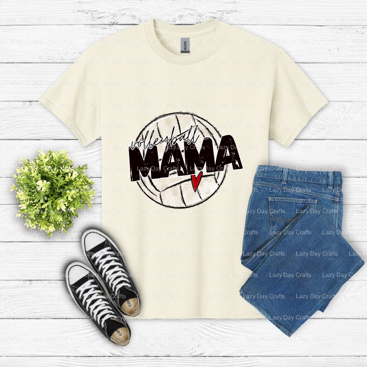 VOLLEYBALL MAMA – Volleyball DTF Transfer (view 1 of 2) – by Lazy Day Crafts – DTF Transfers – DTF Transfers, Premade DTF