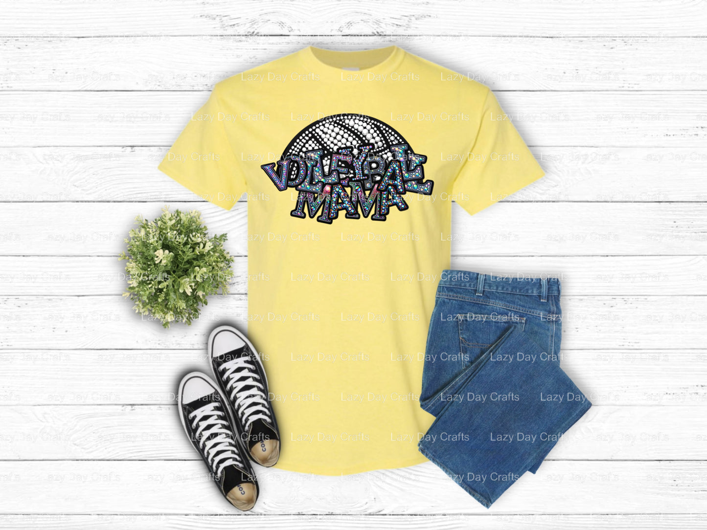 VOLLEYBALL MAMA – Volleyball DTF Transfer (view 1 of 2) – by Lazy Day Crafts – DTF Transfers – DTF Transfers, Premade DTF
