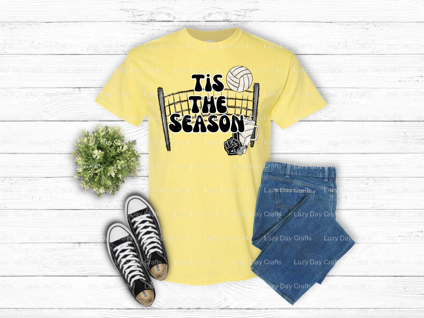 VOLLEYBALL TIS THE SEASON – Volleyball DTF Transfer (view 2 of 2) – by Lazy Day Crafts – DTF Transfers – Volleyball, DTF T...