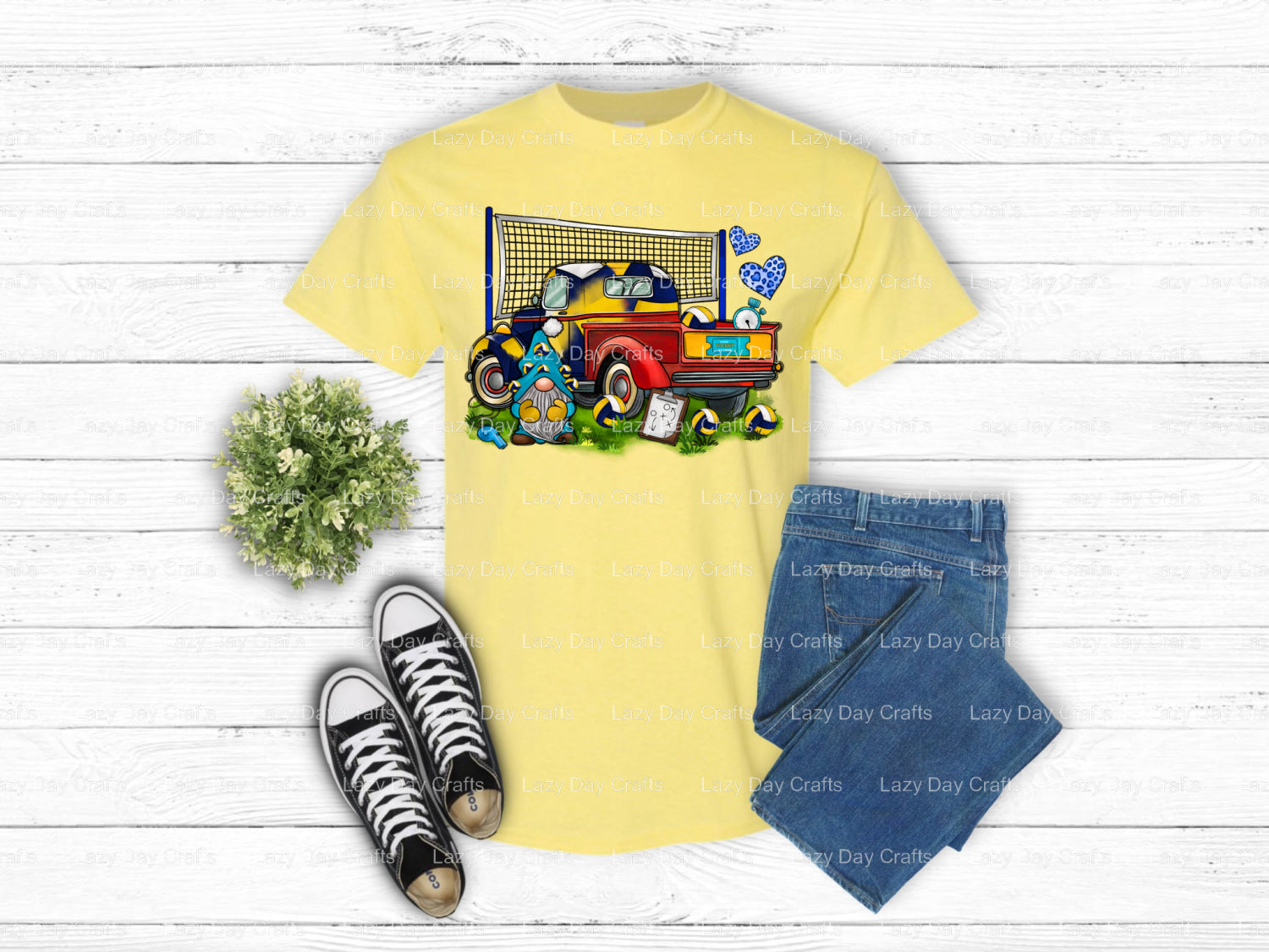 Volleyball Truck – Volleyball DTF Transfer (view 2 of 2) – by Lazy Day Crafts – DTF Transfers – Volleyball, DTF Transfers