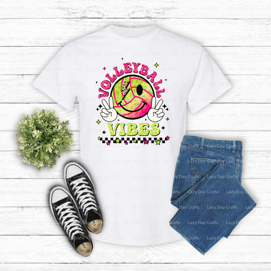 Volleyball Vibes – Volleyball DTF Transfer (view 1 of 2) – by Lazy Day Crafts – DTF Transfers – Volleyball, DTF Transfers