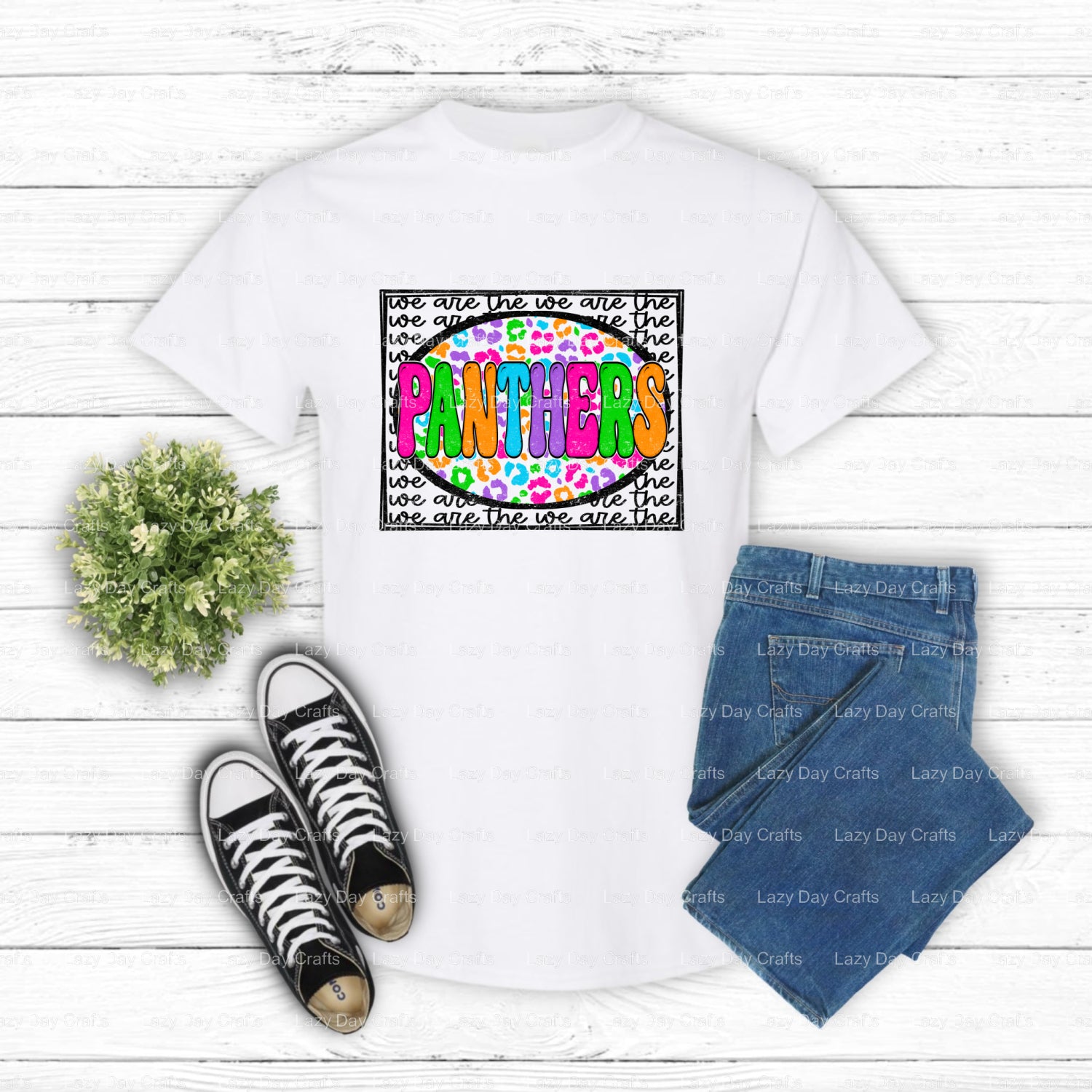 We Are Panthers – School Spirit DTF Transfer (view 1 of 2) – by Lazy Day Crafts – DTF Transfers – School Spirit, Apparel D...
