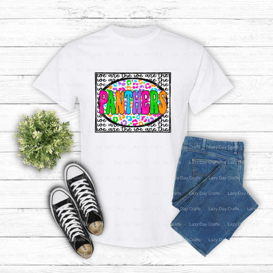 We Are Panthers – School Spirit DTF Transfer (view 1 of 2) – by Lazy Day Crafts – DTF Transfers – School Spirit, Apparel D...