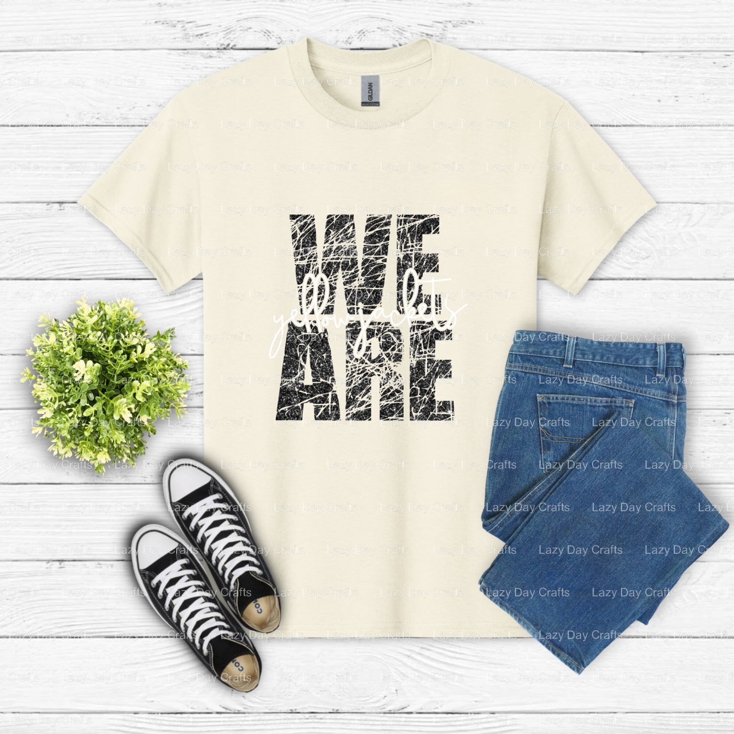 WE ARE YELLOW JACKETS – School Spirit DTF Transfer (view 1 of 2) – by Lazy Day Crafts – DTF Transfers – School Spirit, Mas...