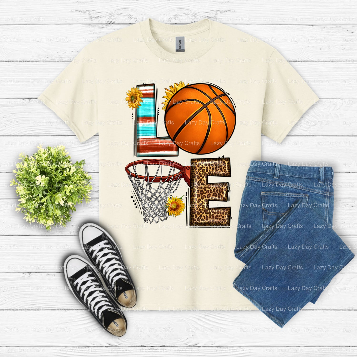 Western Basketball LOVE – DTF Transfer (view 2 of 2) – by Lazy Day Crafts – DTF Transfers – DTF Transfers, Premade DTF