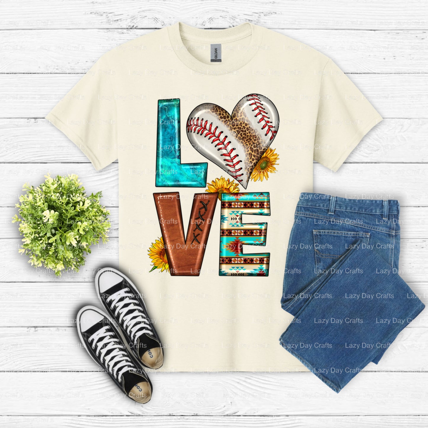 WESTERN LOVE Baseball – DTF Transfer (view 1 of 2) – by Lazy Day Crafts – DTF Transfers – DTF Transfers, DTF Transfers