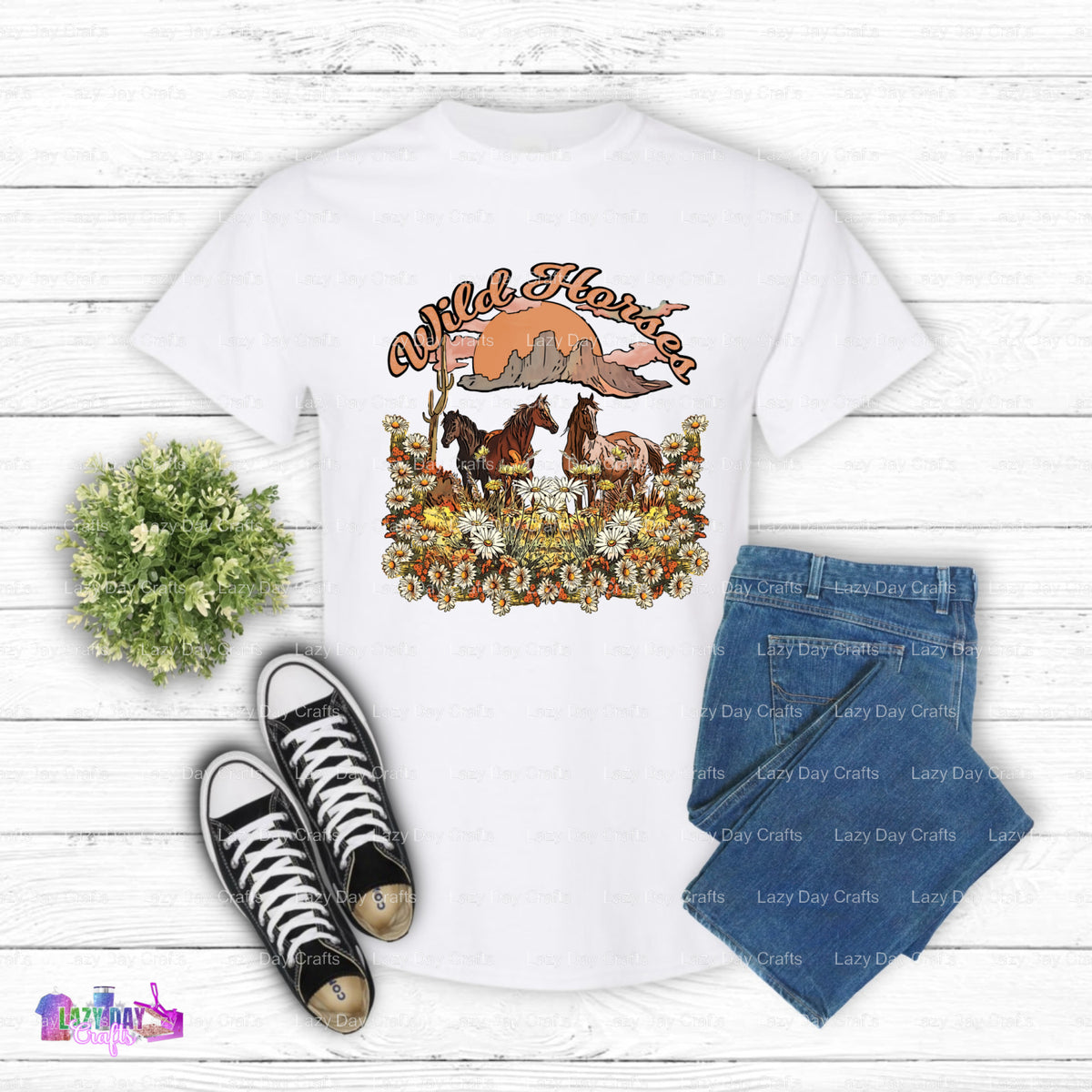 WILD HORSES – Horses DTF Transfer (view 1 of 2) – by Lazy Day Crafts – DTF Transfers – DTF Transfers, Premade DTF