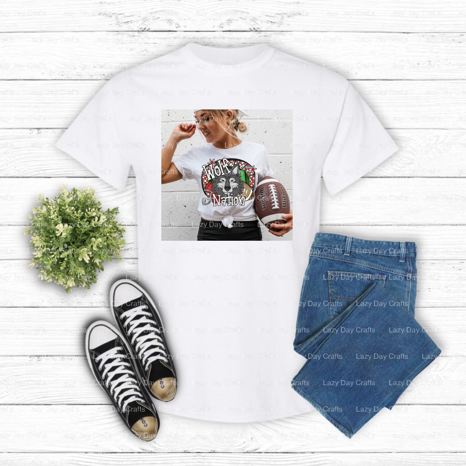 WOLF Gradient – Fan Gear DTF Transfer (view 1 of 2) – by Lazy Day Crafts – DTF Transfers – DTF Transfers, Premade DTF