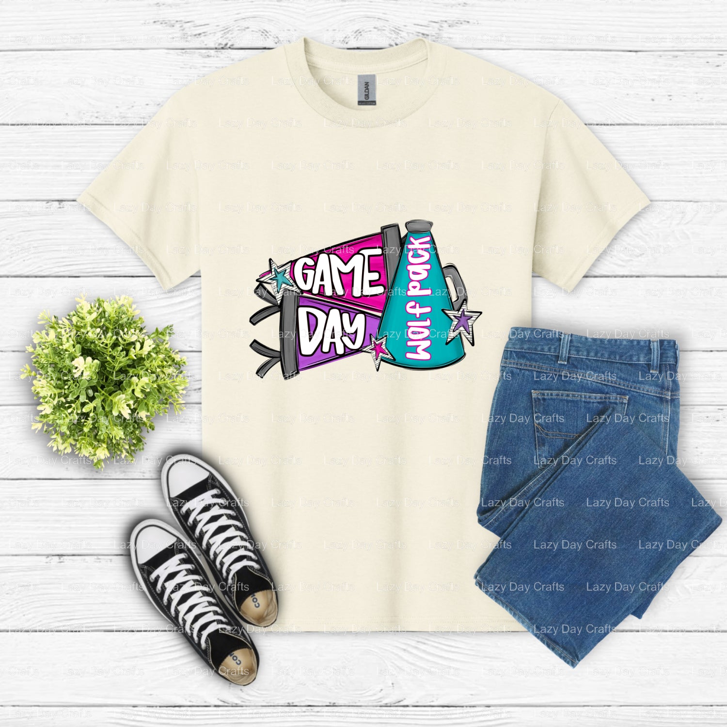 WOLF PACK – School Spirit DTF Transfer (view 1 of 2) – by Lazy Day Crafts – DTF Transfers – DTF Transfers, Premade DTF